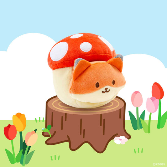 Mushroom Foxiroll Small Outfitz Plush