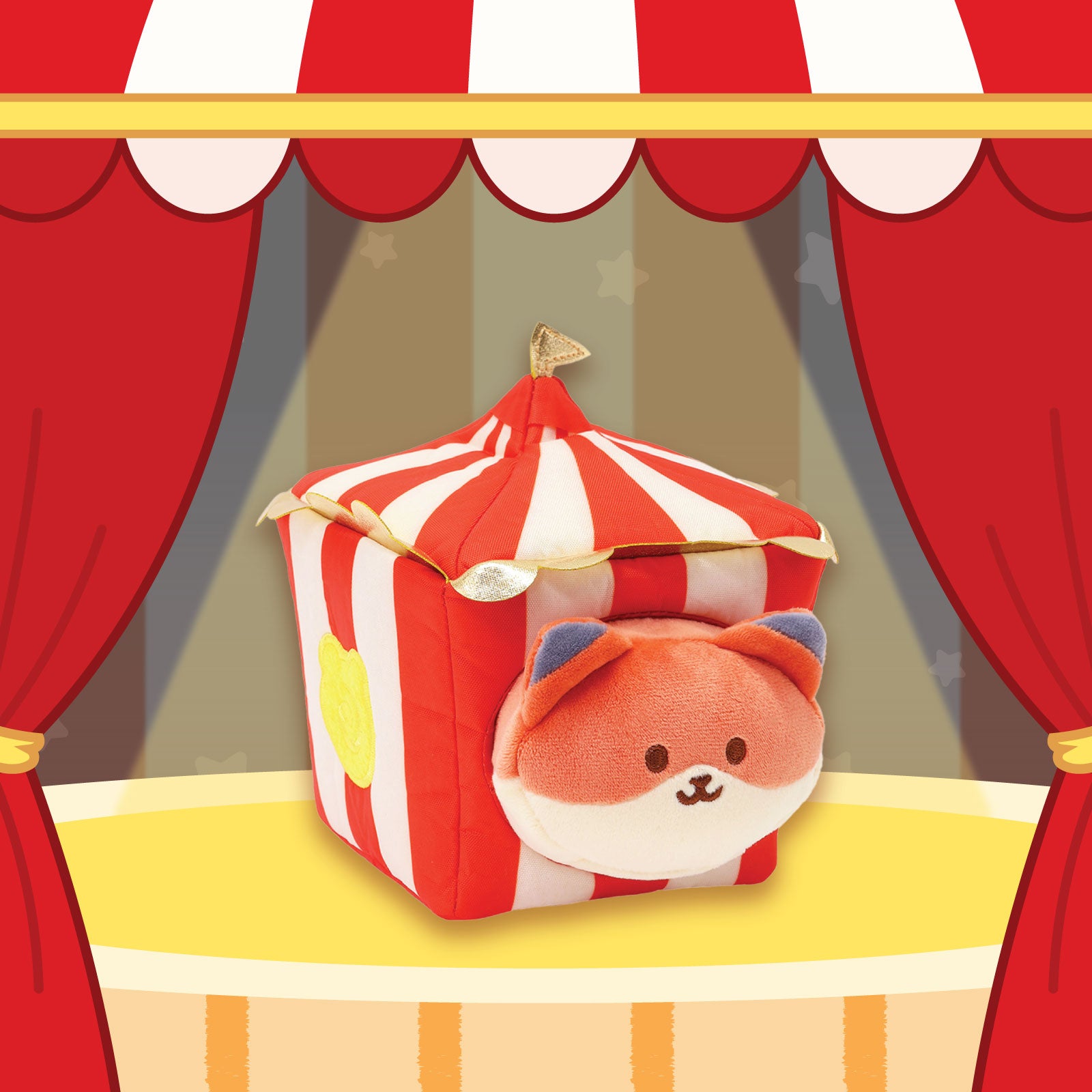 clown tent Anirollz Circus Tent Foxiroll Outfitz Plush – Removable Tent Costume Fox Plush, Soft Stuffed Animal Toy