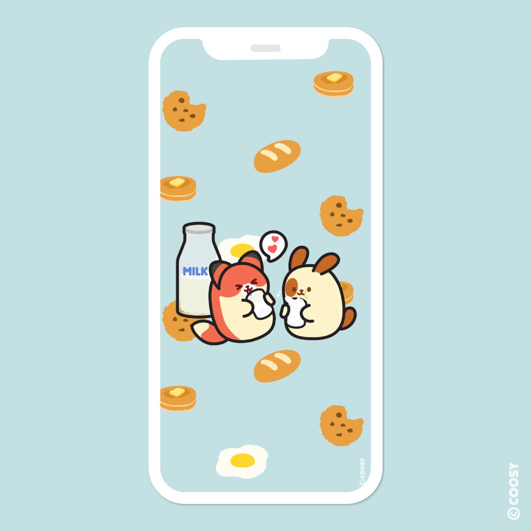 Milk and Bread - Anirollz Wallpaper
