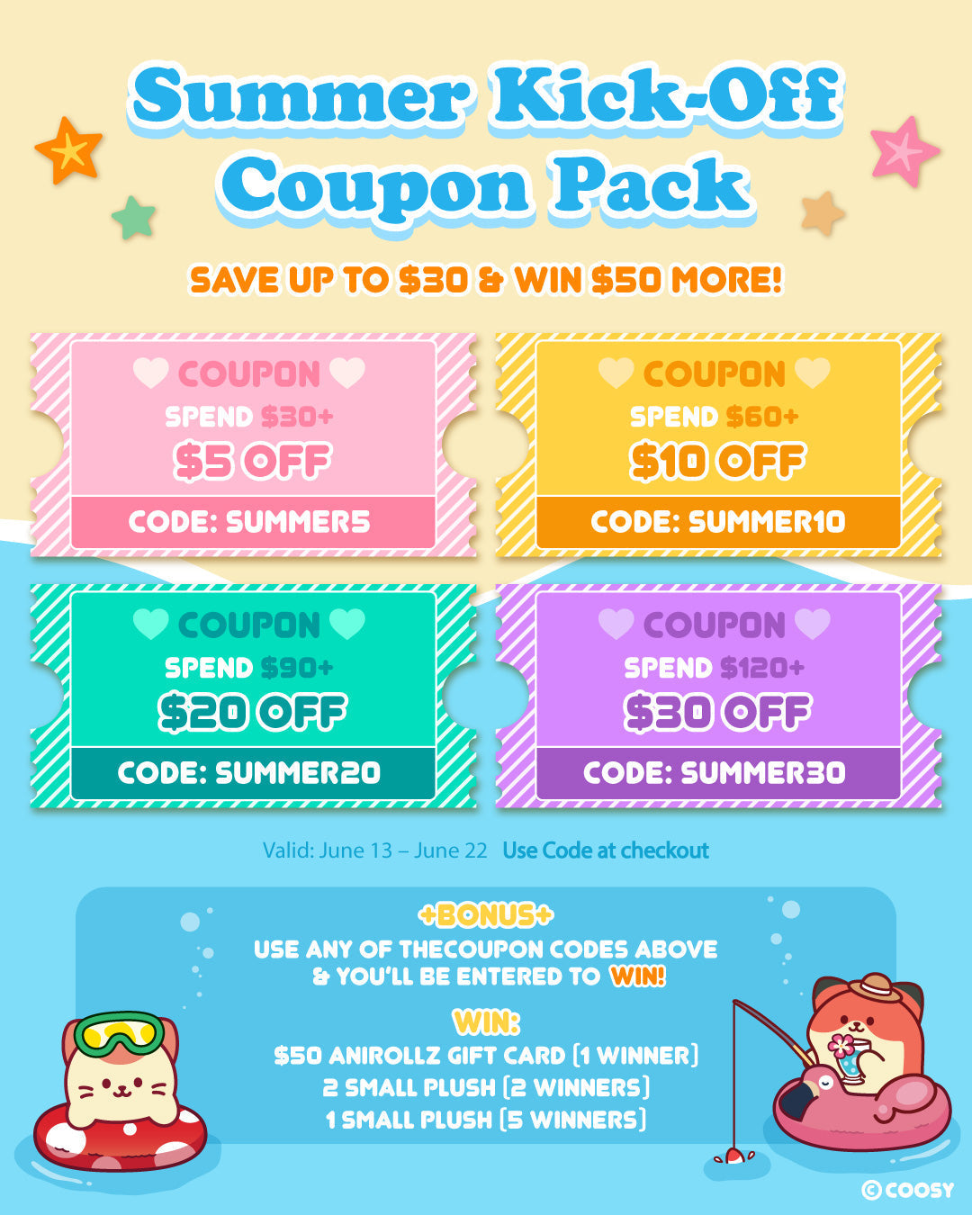 [Promotionz] Summer Kick-Off Coupon Pack