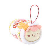 Cup Noodles Kittiroll Plush Keychain