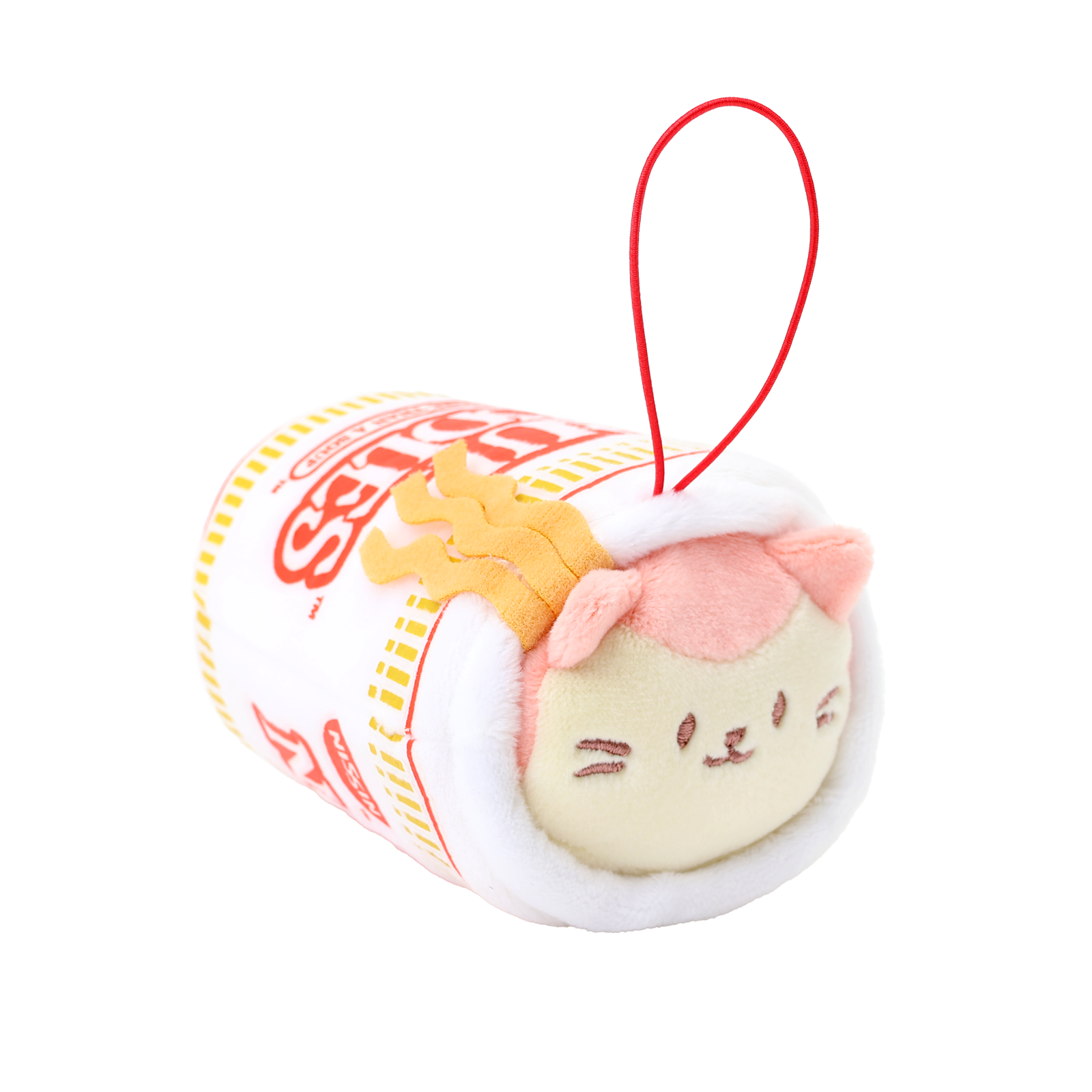 Cup Noodles Kittiroll Plush Keychain