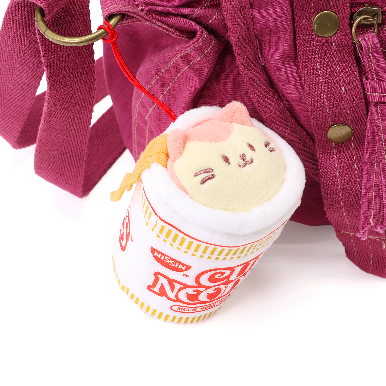 Cup Noodles Kittiroll Plush Keychain