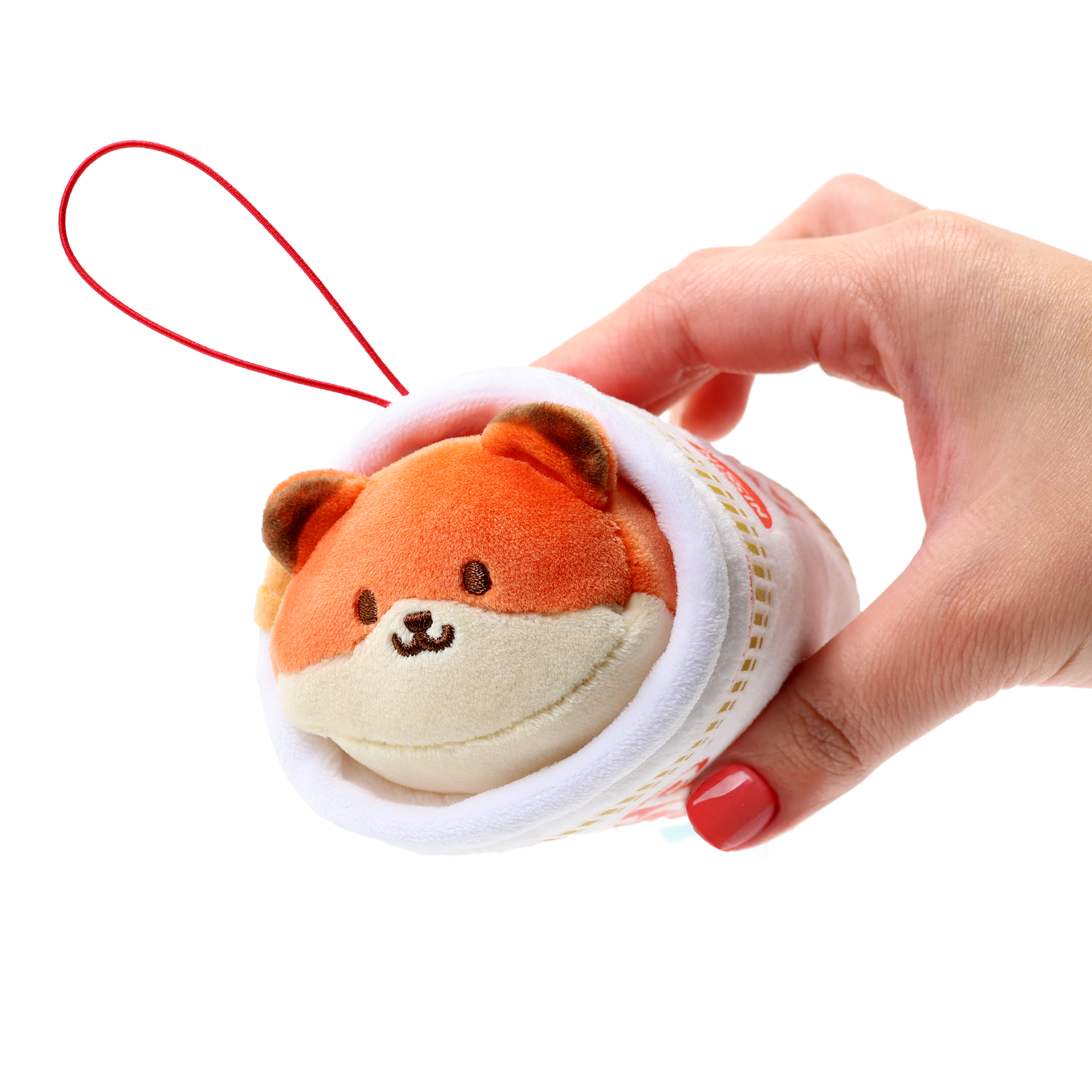 Cup Noodles Foxiroll Plush Keychain