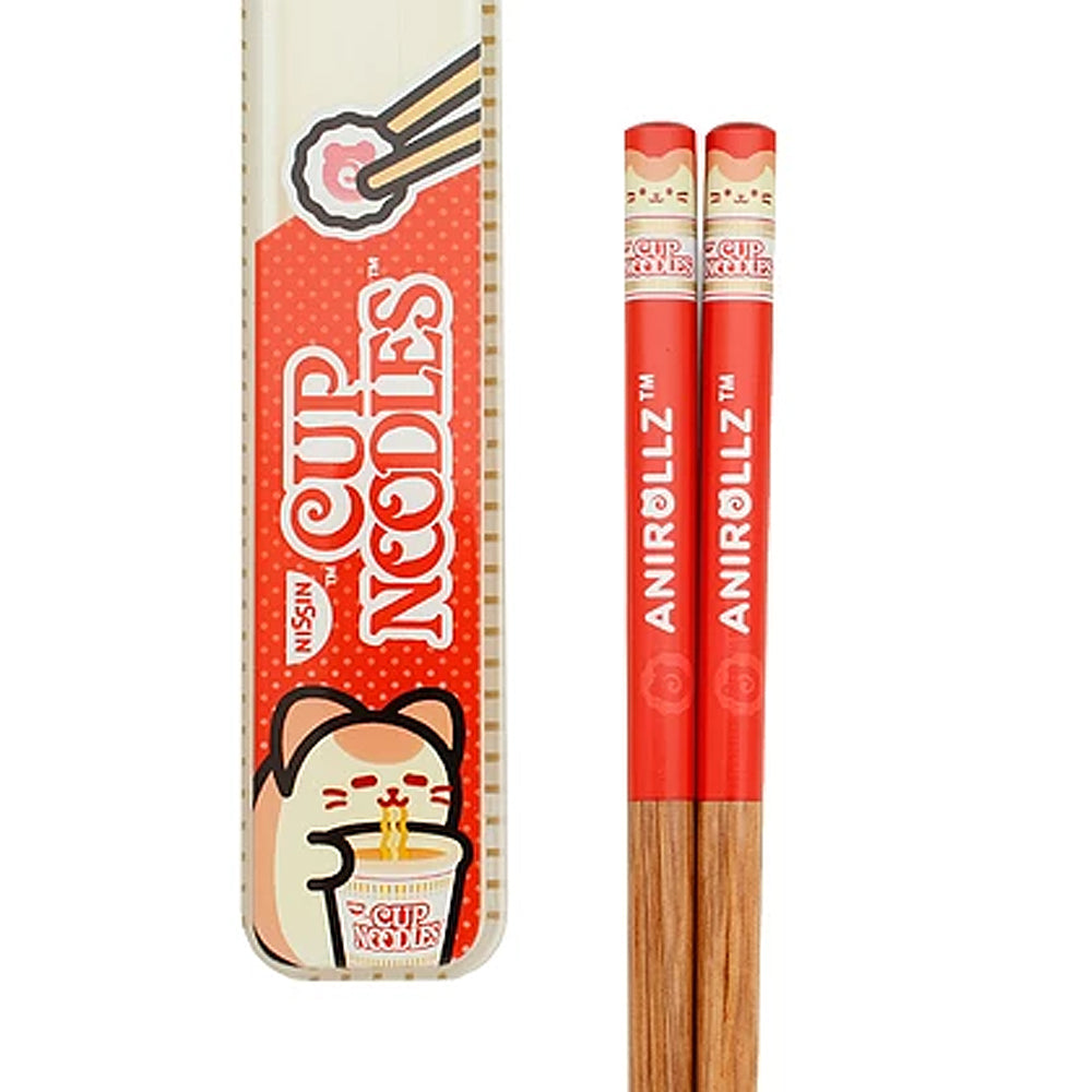 Cup Noodles Kittiroll Chopsticks with Case
