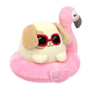 Flamingo Floatie Puppiroll Plush