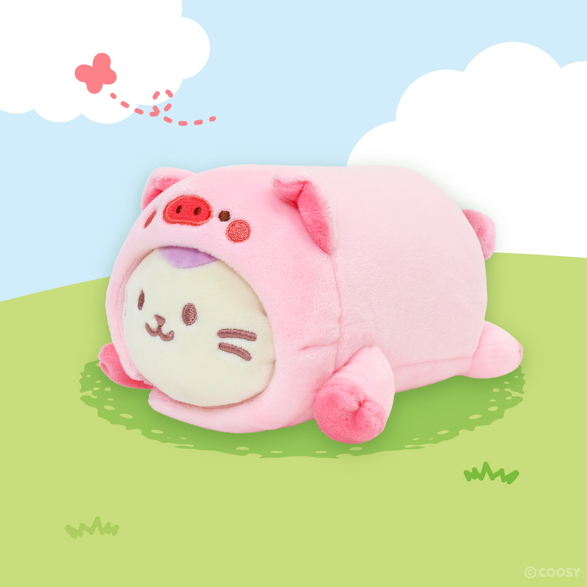 Pig Lavender Kittiroll Small Outfitz Plush