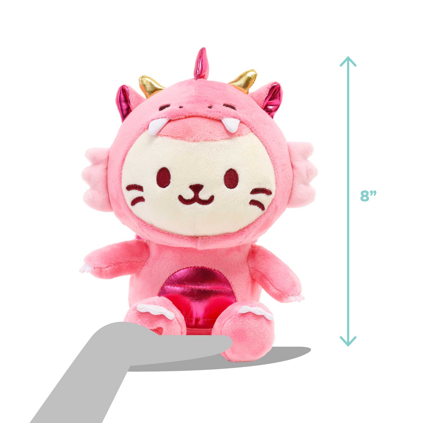 Pink Dragon Kittiroll Sitting Plush