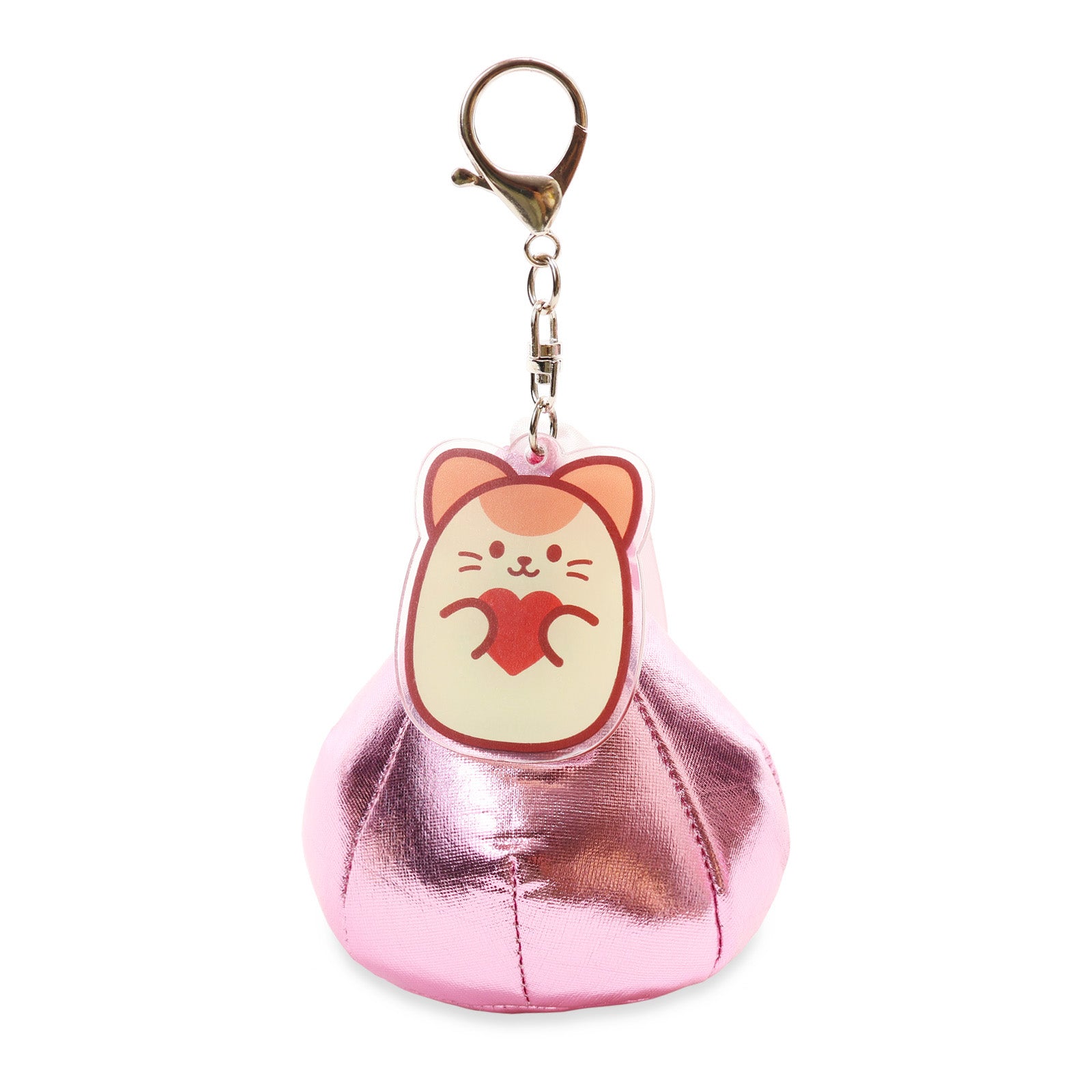 Pink Kisses Kittiroll Mini Plush Acrylic Keychain