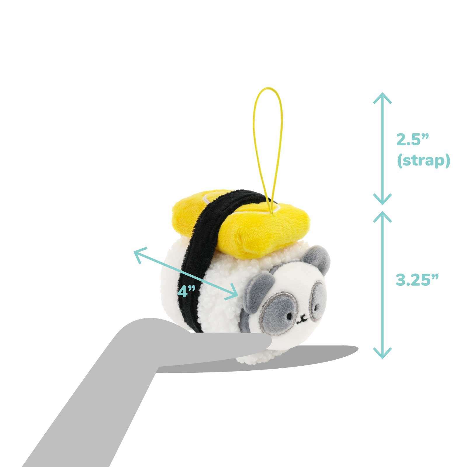 Tamago Egg Sushi Pandaroll Plush Keychain