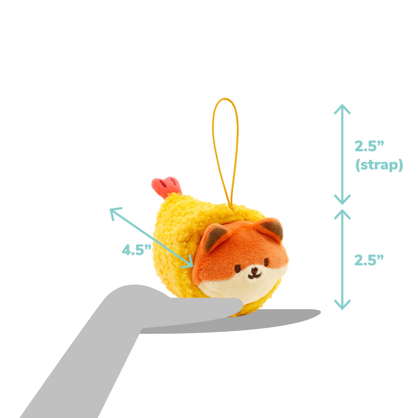 Shrimp Tempura Foxiroll Plush Keychain