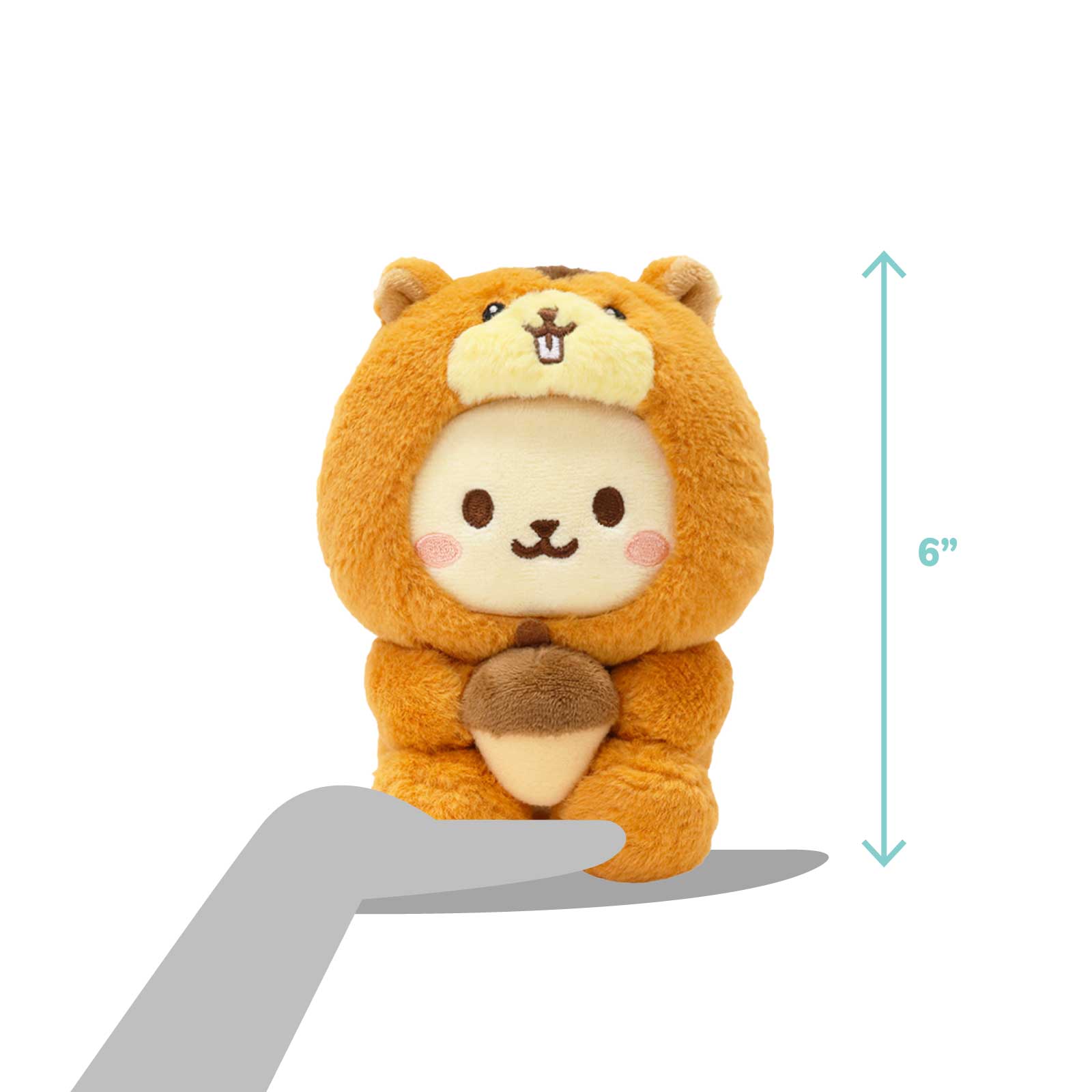 Squirrel Bunniroll Small Sitting Plush