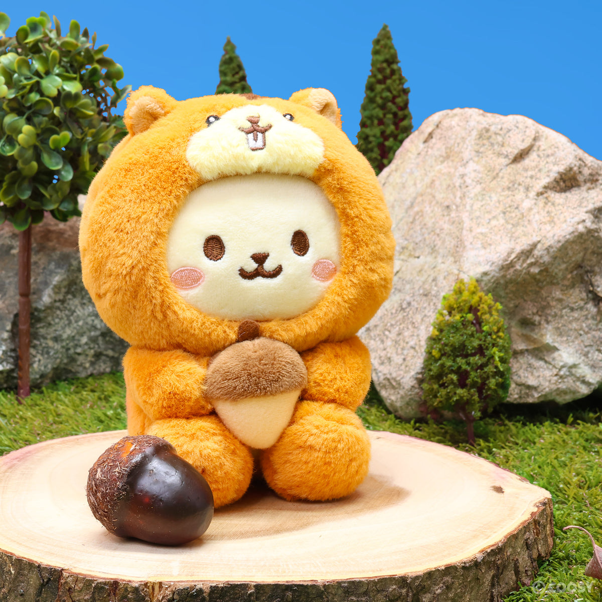 Squirrel Bunniroll Small Sitting Plush