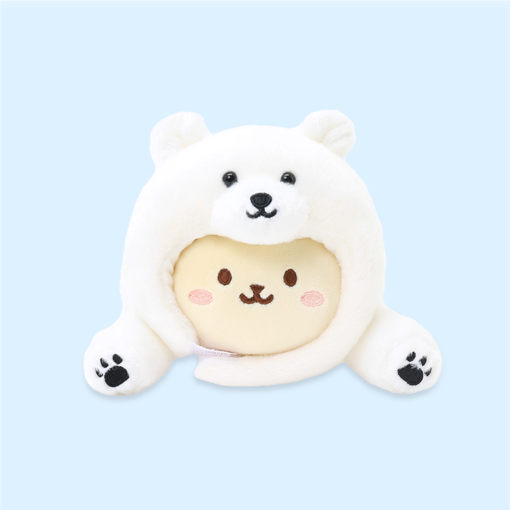Polar Bear Bunniroll Small Outfitz Plush