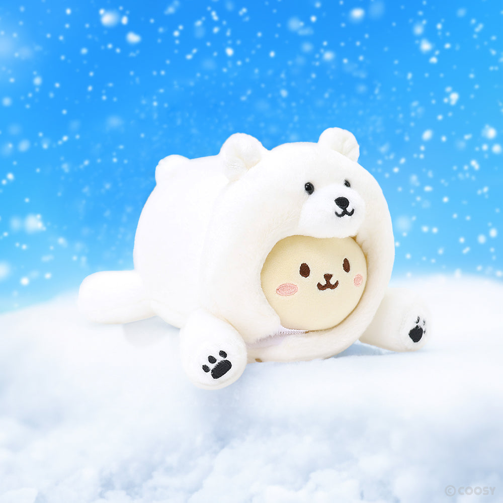 Polar Bear Bunniroll Small Outfitz Plush