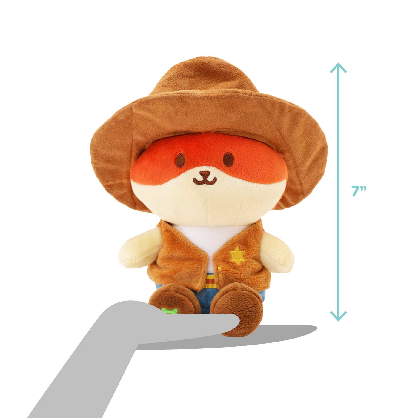 Western Cowboy Foxiroll Small Sitting Plush