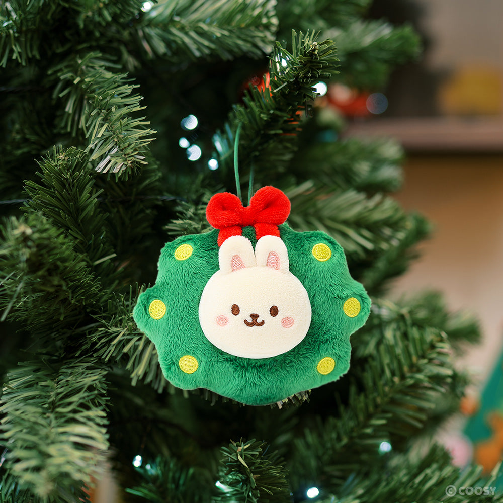 Christmas Wreath Bunniroll Plush Ornament