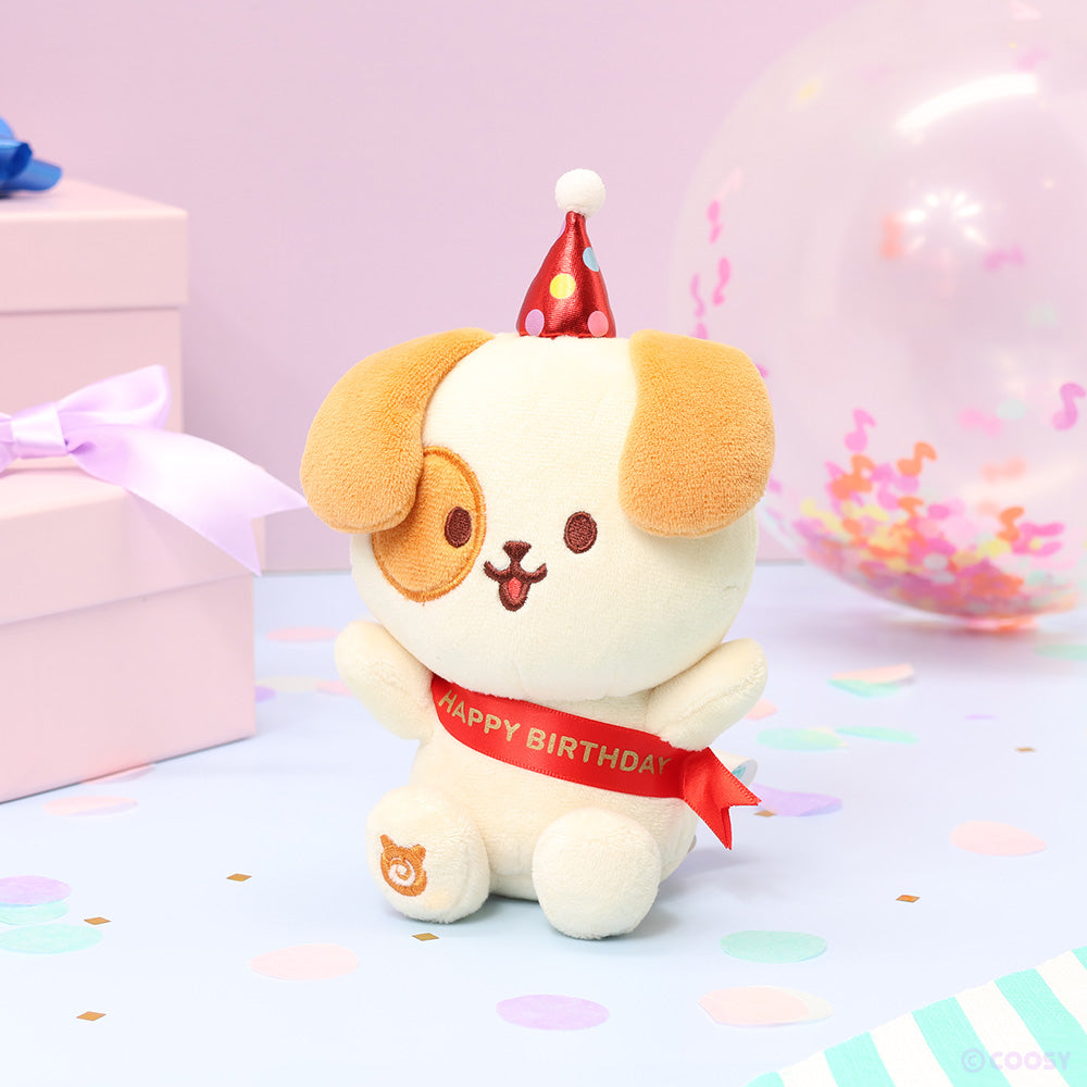 Happy Birthday Puppiroll Small Sitting Plush