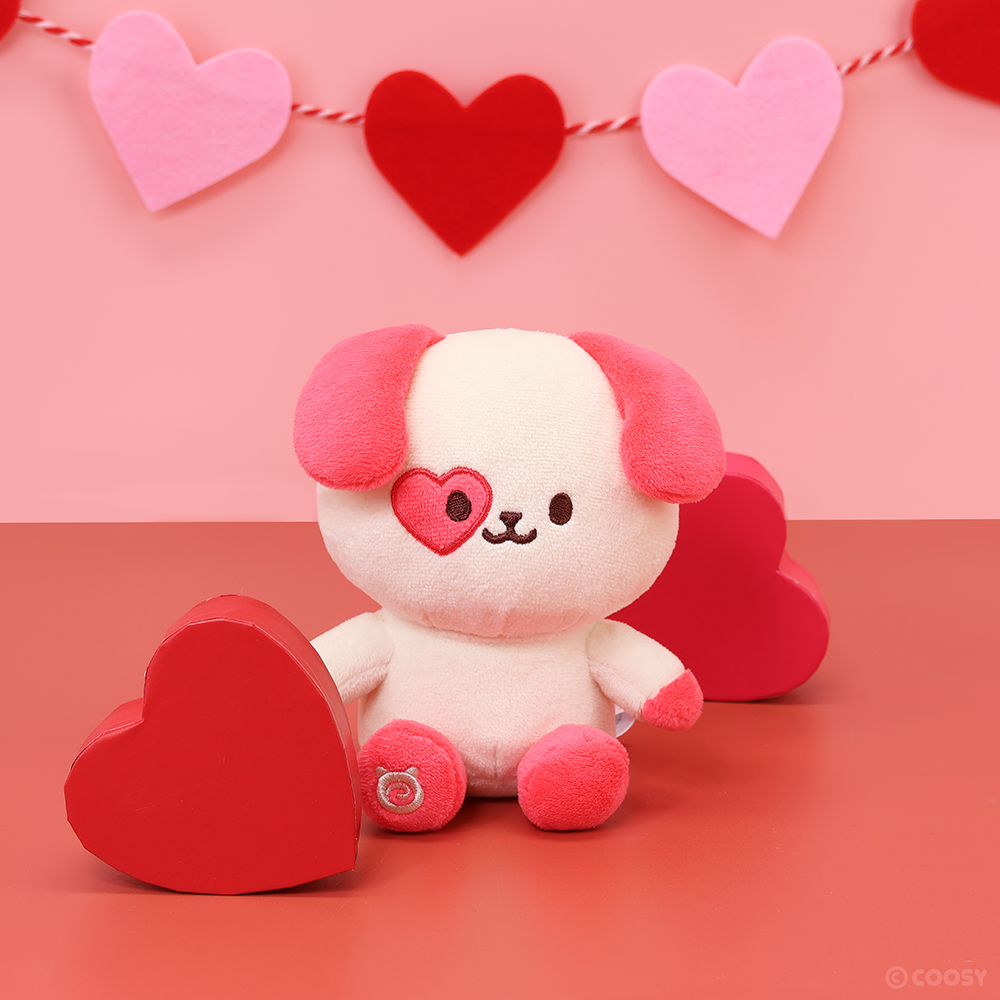 Limited Edition Heart Eye Puppiroll Small Sitting Plush