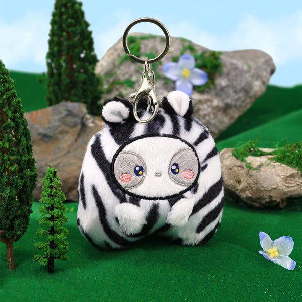 Pandaroll Zebra Plush Keychain | Miniz by Anirollz Bag Charm