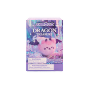 Anirollz Dragon Treasure surprise blind box front — pink cat dragon plush keychain packaging