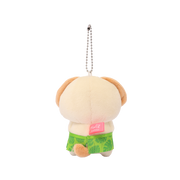Back view of Hawaii Puppiroll Ukulele Miniz plush charm showing cream plush body