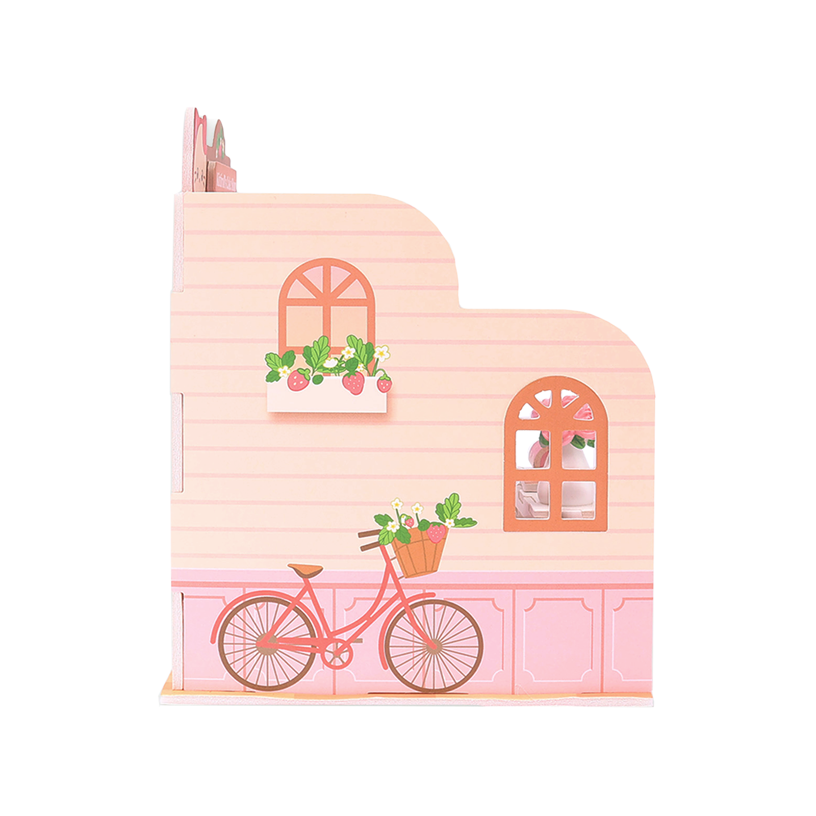 Kittiroll's Cake Shop Miniz by Anirollz DIY kit assembled miniature patisserie diorama side wall view