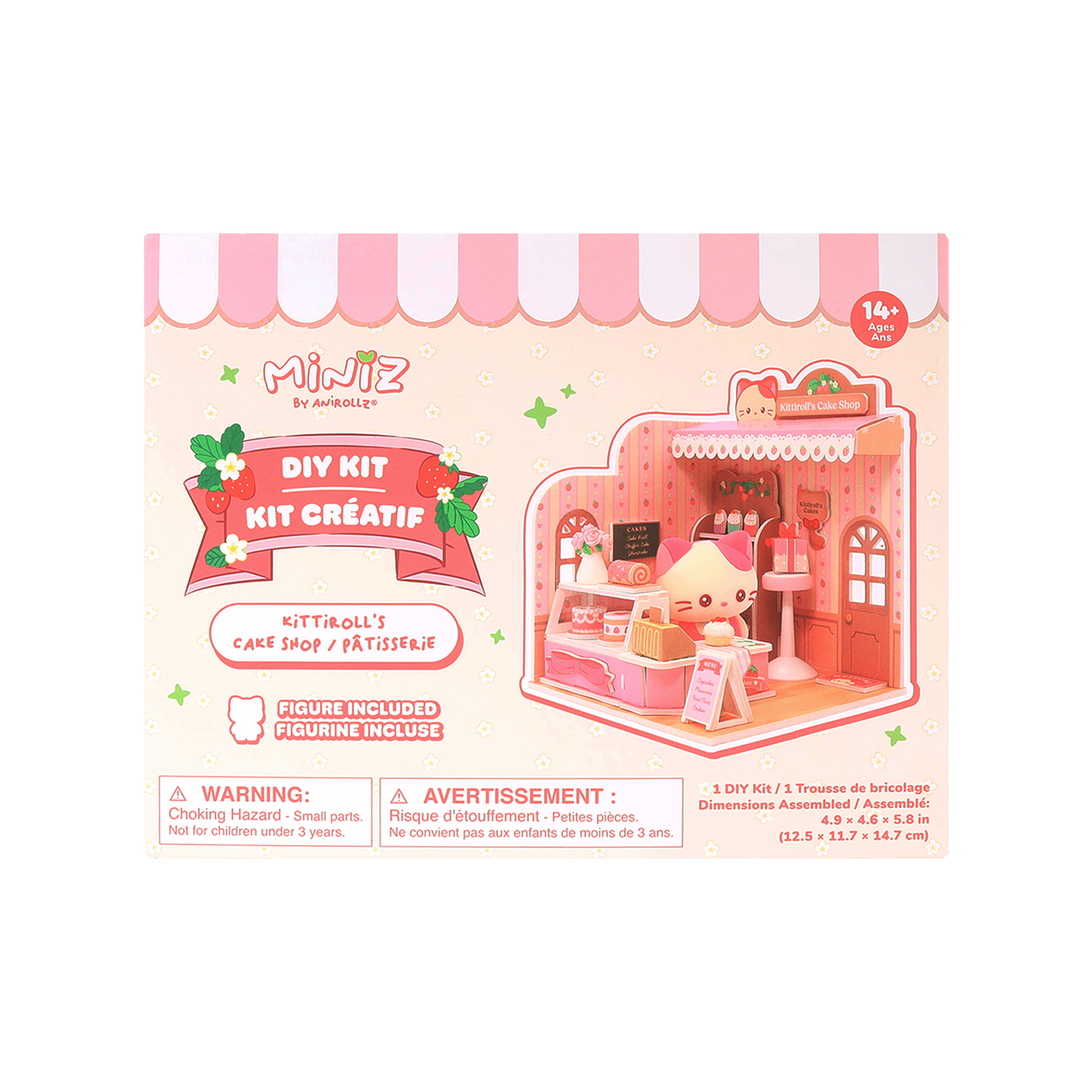 Kittiroll's Cake Shop Miniz by Anirollz DIY kit assembled miniature patisserie diorama Packaging box