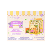 Bunniroll's Garden Miniz by Anirollz DIY kit assembled miniature greenhouse diorama with Bunniroll figure Packaging box front