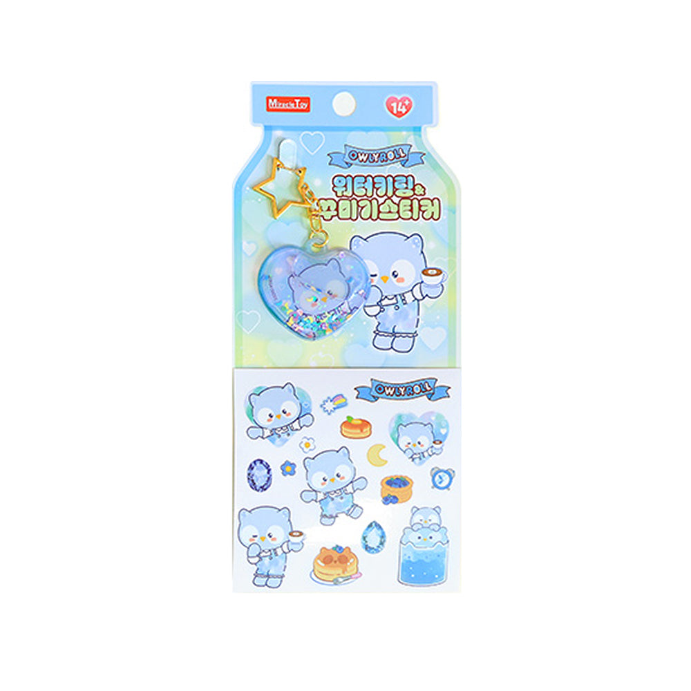 Owlyroll Water Keyring & Sticker Set