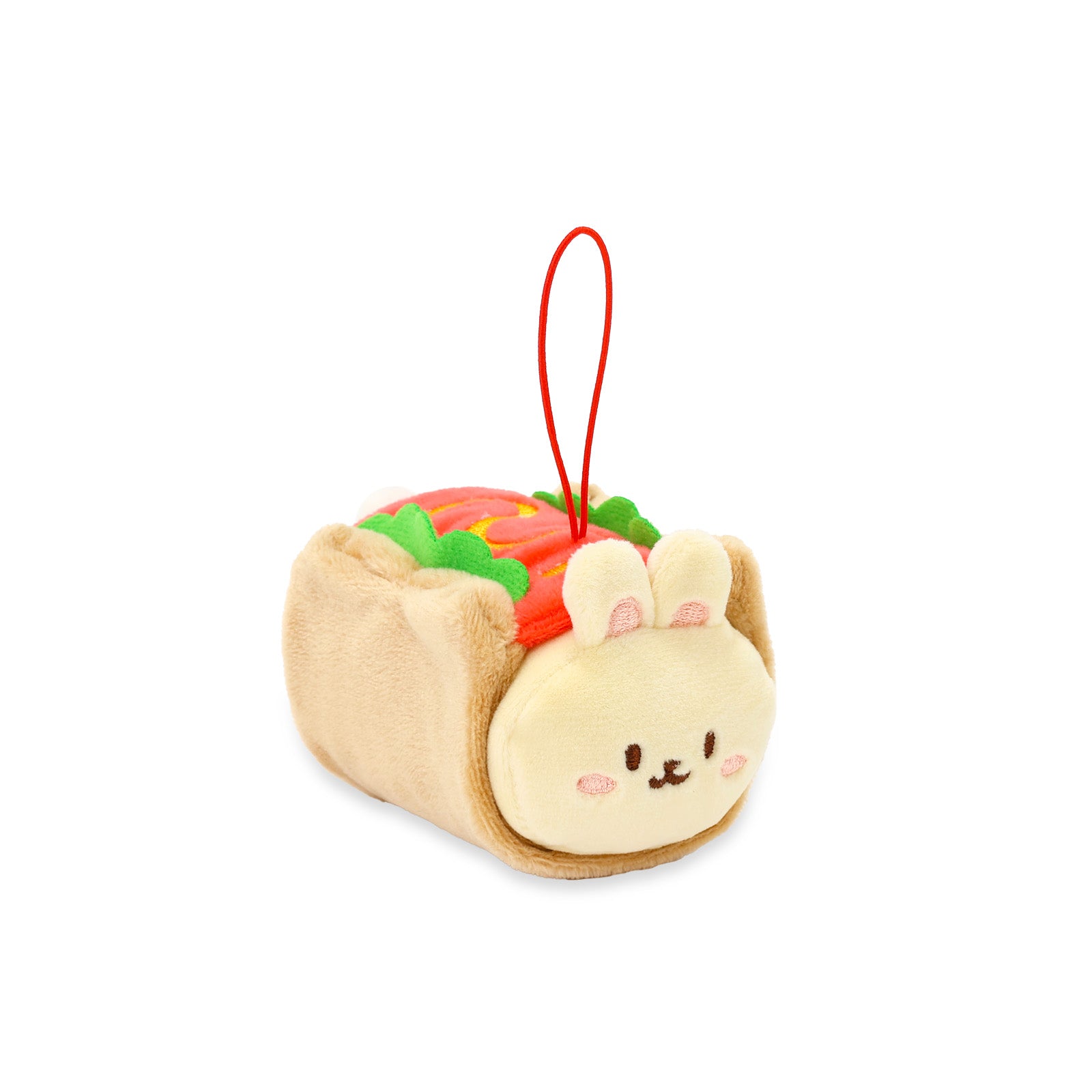 Hotdog Bunniroll Plush Keychain