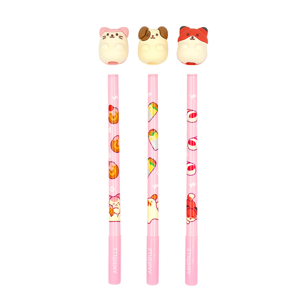 [6-in-1] Hello Anirollz 0.5mm Gel Pen Set Pink