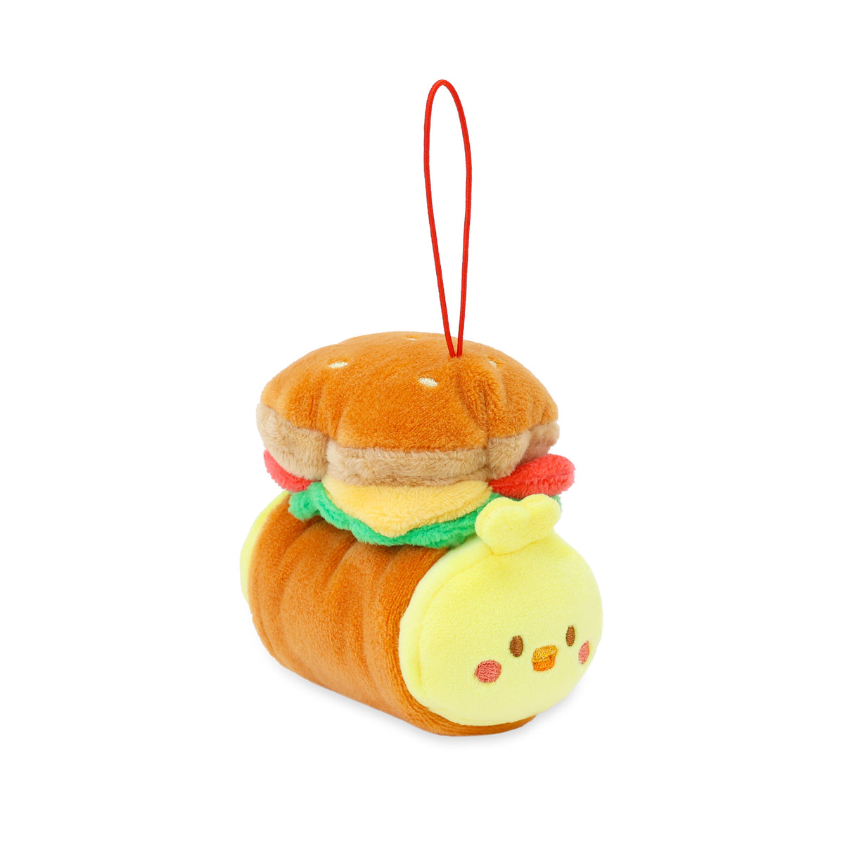 Burger Chickiroll Plush Keychain