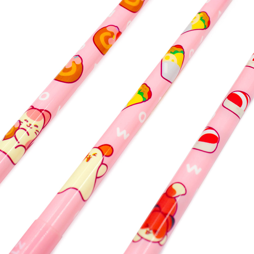 [6-in-1] Hello Anirollz 0.5mm Gel Pen Set Pink