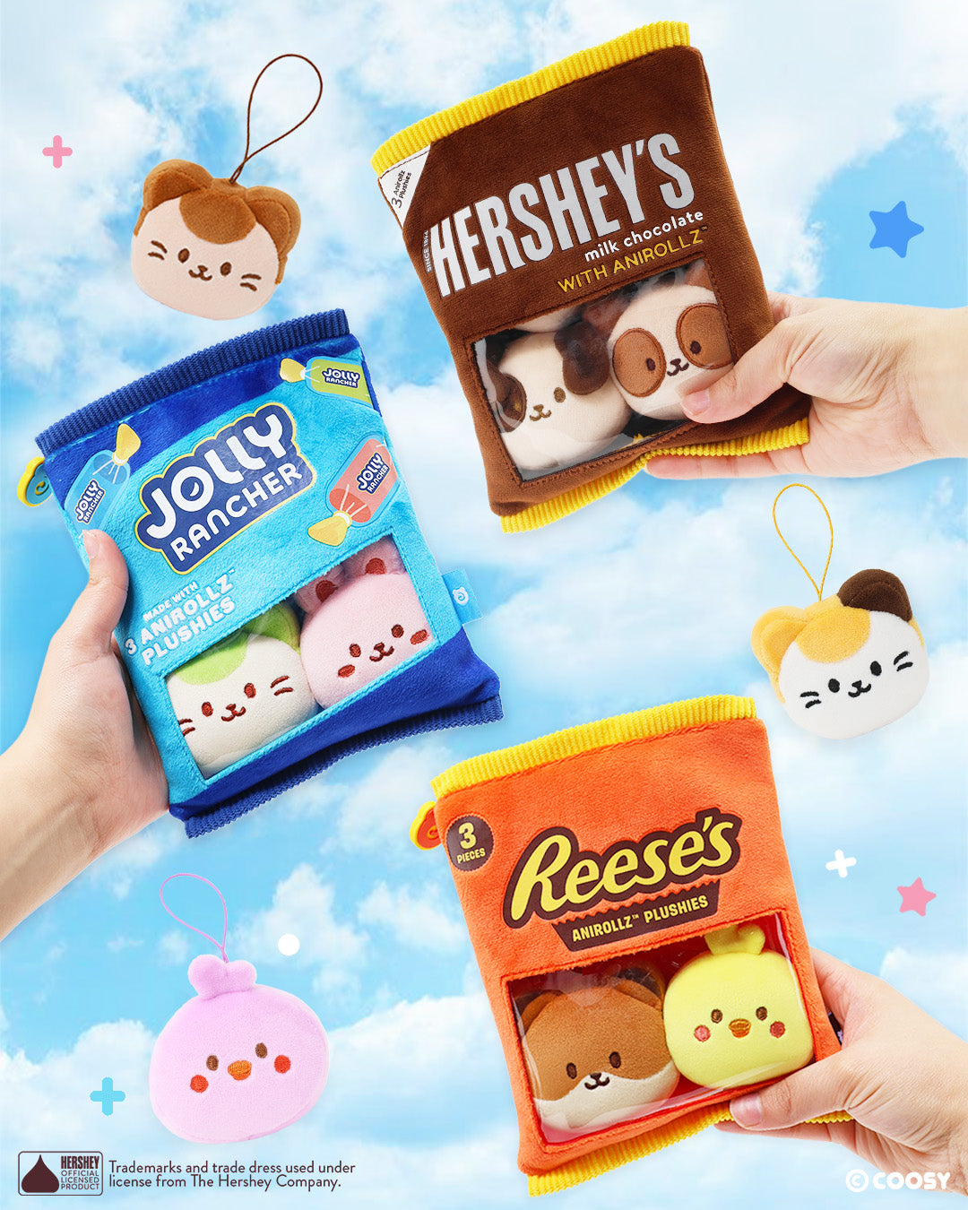 Hershey's Snack Bag – Mini Plush Keychain Set