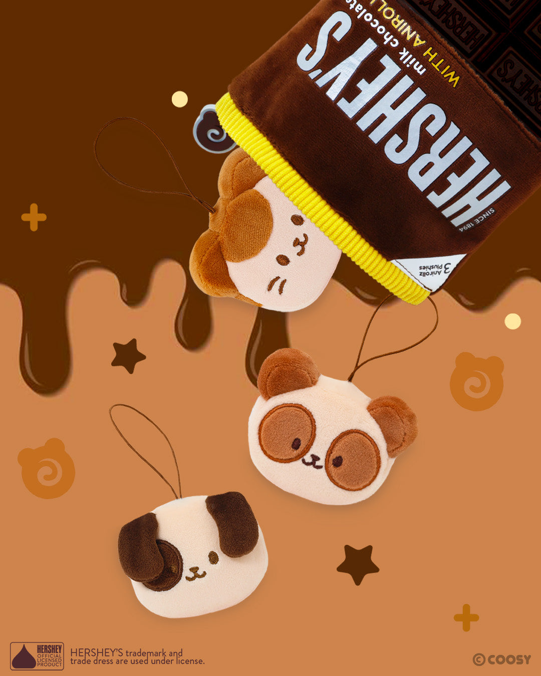 Hershey's Snack Bag – Mini Plush Keychain Set
