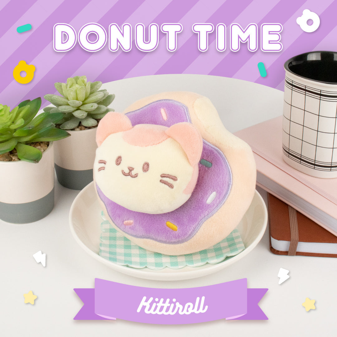Lavender Donut Kittiroll Small Outfitz Plush