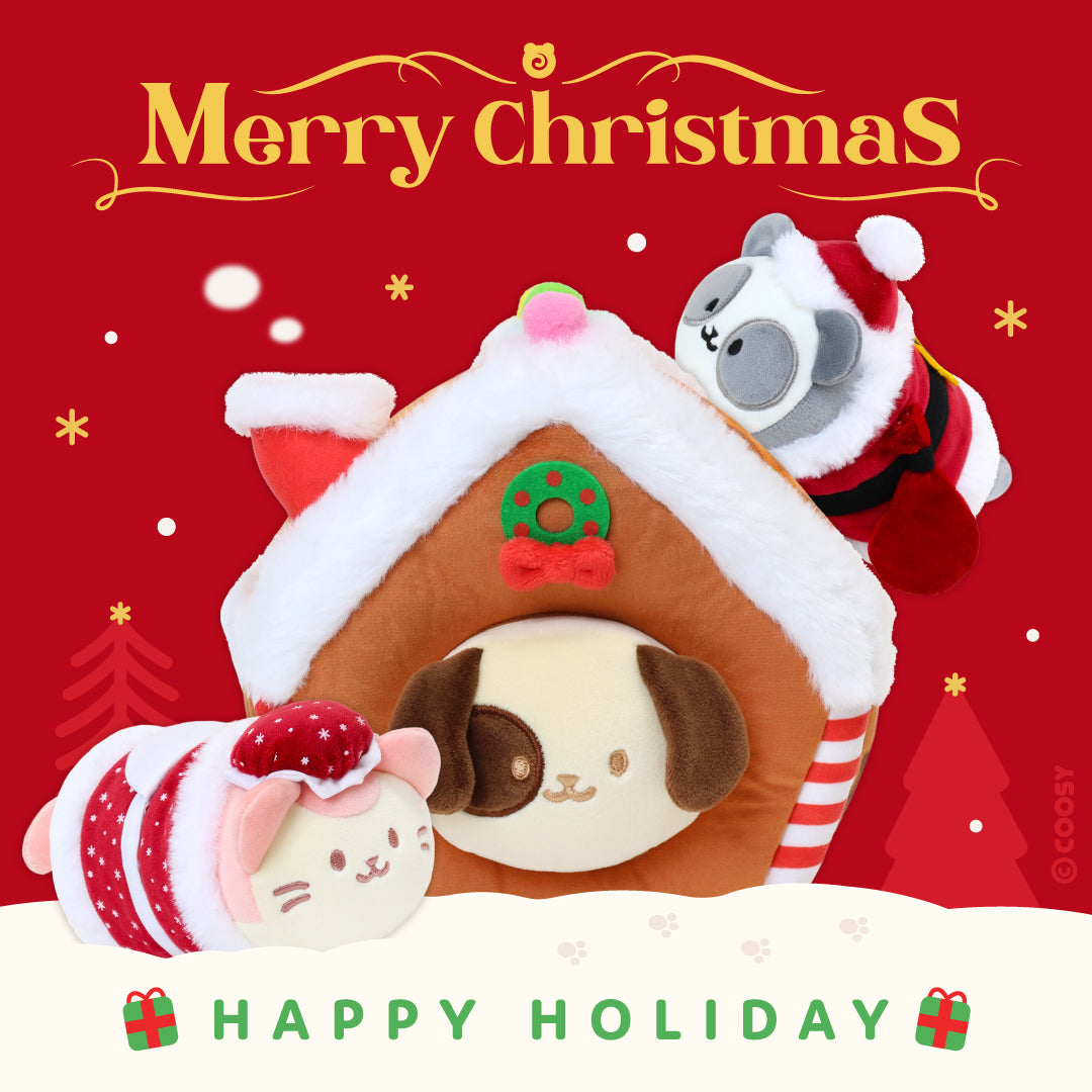 Gingerbread House Puppiroll Outfitz Plush