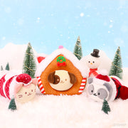Gingerbread House Puppiroll Outfitz Plush