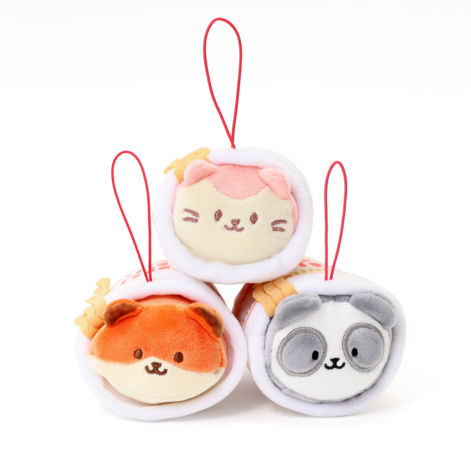 Cup Noodles Kittiroll Plush Keychain