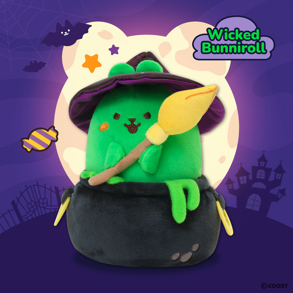 Green Witch Bunniroll Halloween Plush