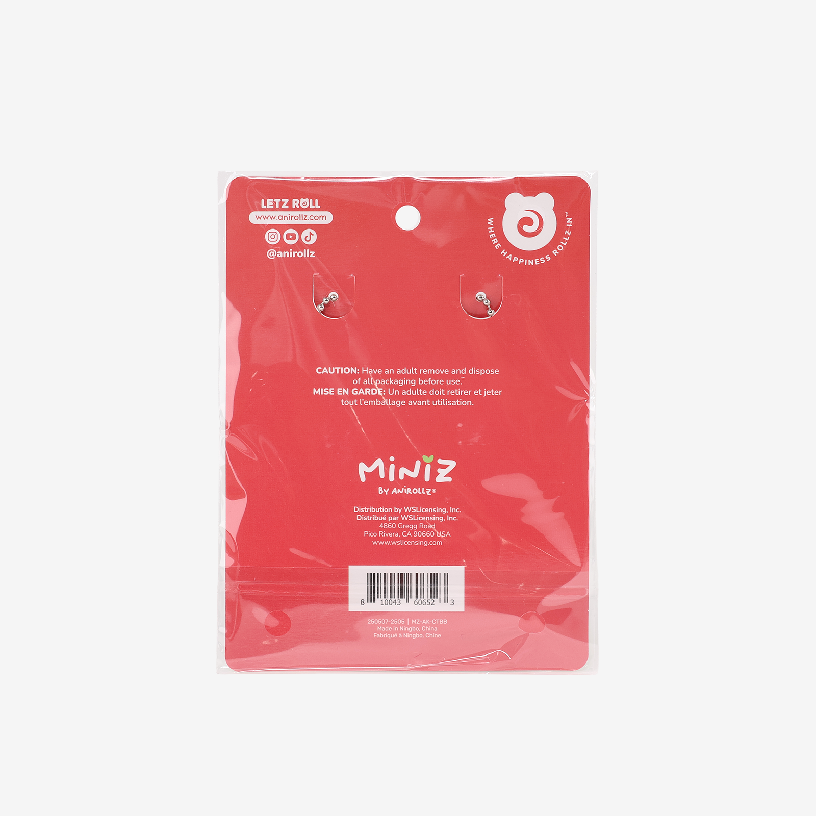 Miniz Chickiroll Acrylic Buddies Charm