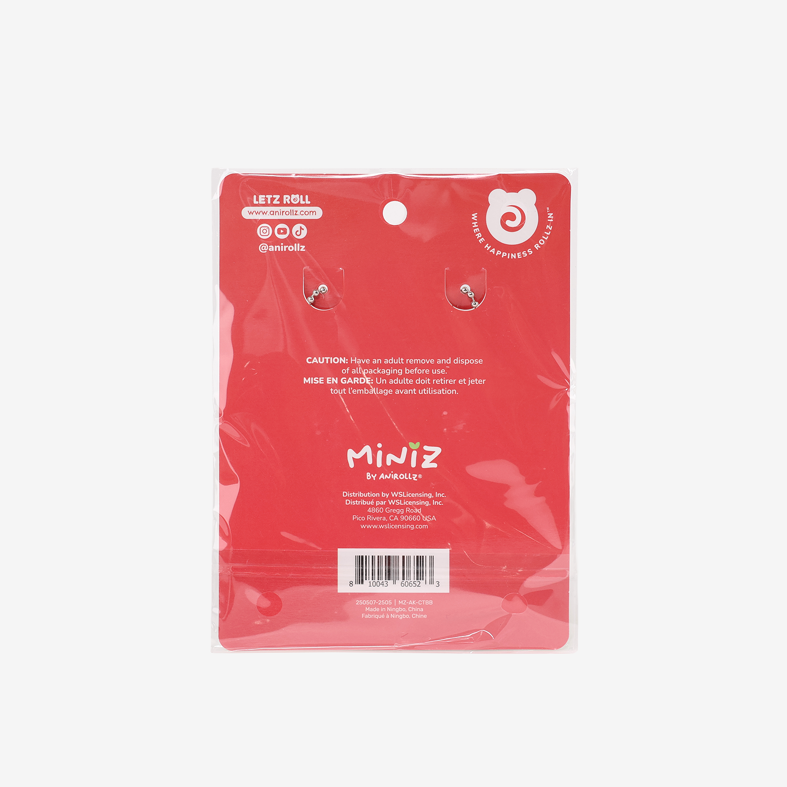 Miniz Kittiroll Acrylic Buddies Charm