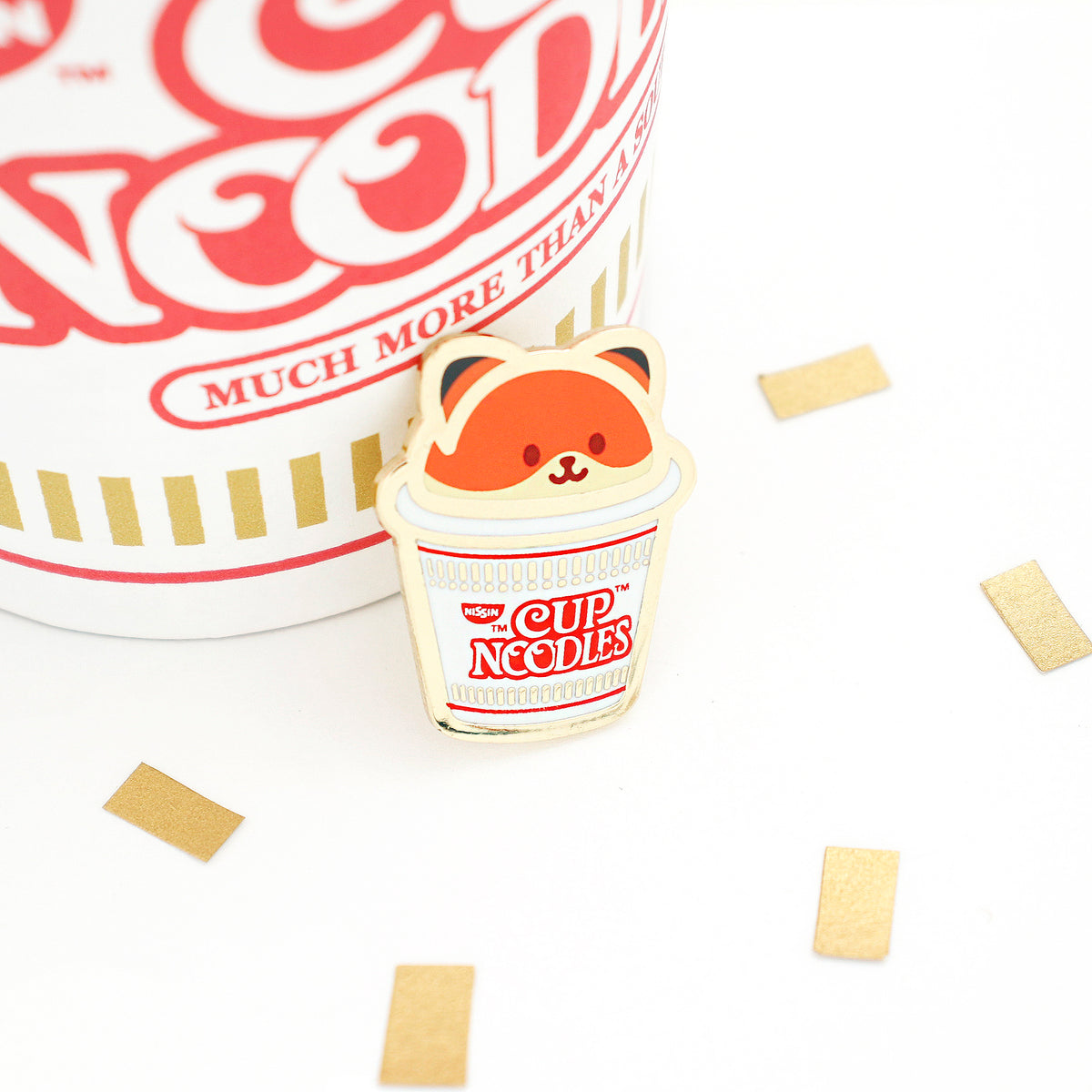 Cup Noodles Foxiroll Enamel Pin