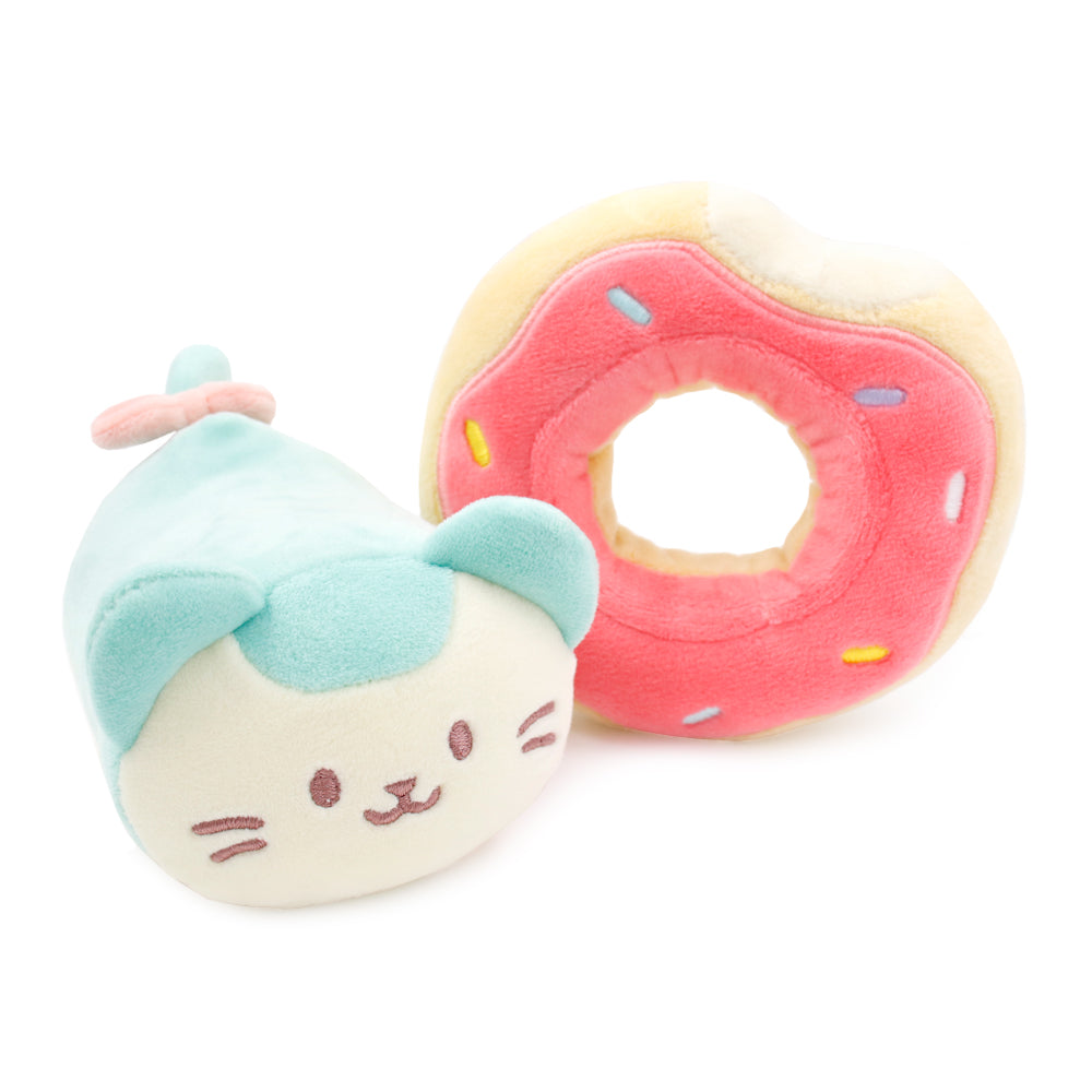 Anirollz Mint Kittiroll 6” Donut Blanket Plush